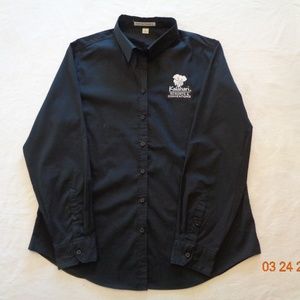 Womens Black Button Down Shirt